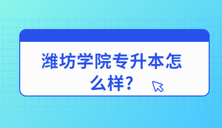 潍坊学院专升本