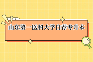 山东第一医科大学自荐专升本